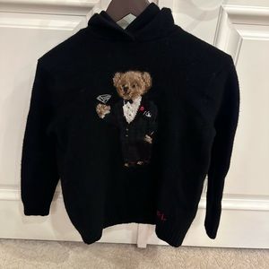 Ralph Lauren Polo bear wool blend knit hoodie!